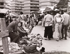 Clothes market in Hong Kong