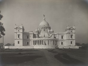 Side elevation of the Victoria Memorial during construction