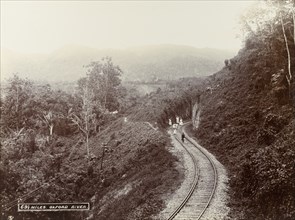 Railway track at Oxford River, Jamaica