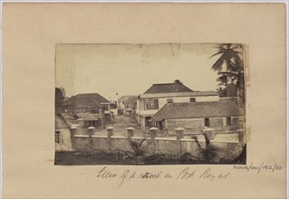 View of street in Port Royal, Jamaica