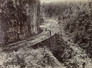 Railway track at Bonas Rock, Jamaica