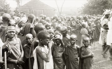 Crowd of children in the Cherangani hills