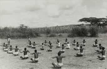 Kikuyu children exercising
