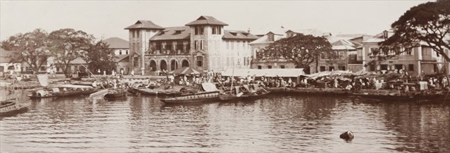 Waterfront at Lagos showing the Elder Dempster building
