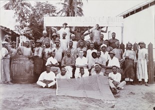 Group of African Oil Nuts company staff, Badagry