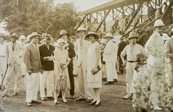 Group of spectators at Lagos races, Easter 1928