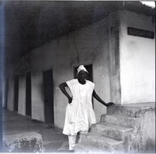 Ibadan, Hausa quarter, man outside house