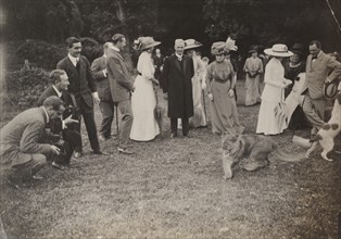 Lion cub at a royal garden party
