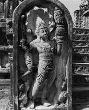 Polonnaruwa temple, traditional guard stone