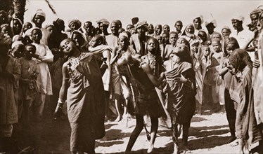 Girls and young women dancing at Dongola