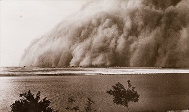 Sandstorm sweeping over Khartoum, 6 June 1906