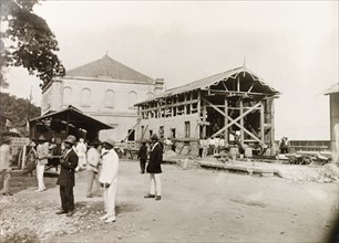 Extension work at Port of Spain railway station, Trinidad