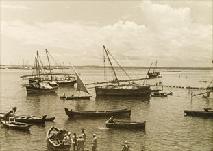 Boats in the Old Harbour at Stone Town