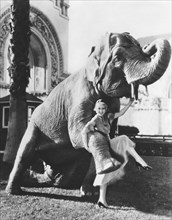Actress Dances With Elephant
