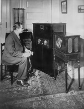 Inventor Watching His 3" TV