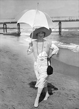Ethel Levey On The Beach