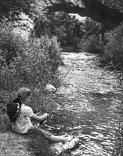 Barefoot Girl Fishing