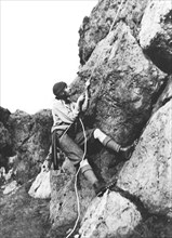 Woman Climbing In Zion