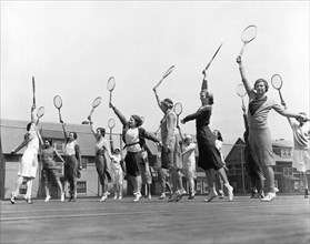 Women Practicing Tennis