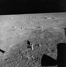 US Flag On The Moon