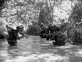 Marines Use Stream For Trail