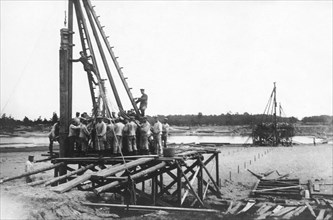 Germans Building A Bridge