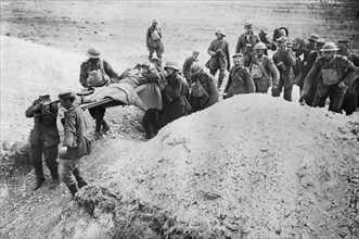 Germans Carry Allied Wounded