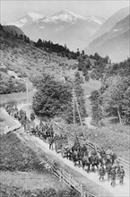 Swiss Artillery On The March