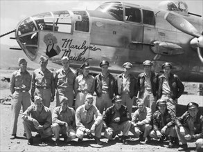 B-25 Bomber And Crew