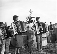 Three Young Accordion Players