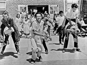 Phoenix, Arizona:  1962.
Seventh graders rejoice at the end of the school year.