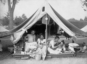Young Men On A Camp Out
