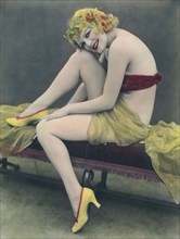Hand Tinted Photo Of A Woman