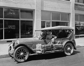 Women Traveling In A 1919 Car