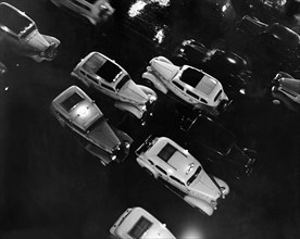 NY Taxis On A Rainy Night