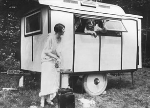 Two Women Trailer Camping
