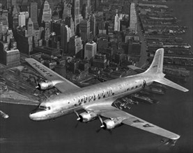 American DC-6 Flying Over NYC