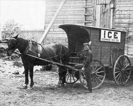 Block Ice Delivery Wagon