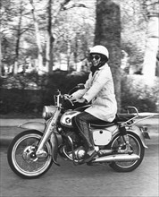 A Woman Motorcycle Rider