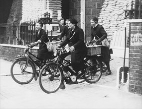 British Nurses On Motorcycles