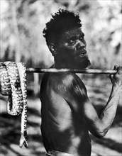 Aborigine With Snake
