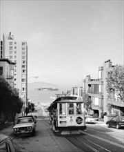 Cable Car On Hyde Street Hill