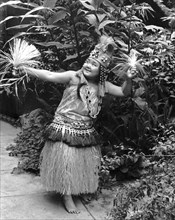 A Young Hawaiian Hula Dancer