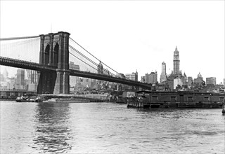 Brooklyn Bridge And NY Skyline