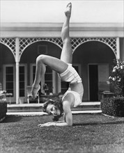 Actress Vera Zorina Exercising