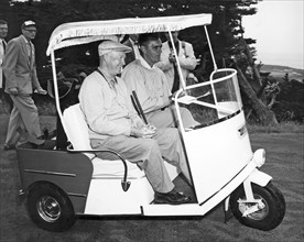Eisenhower In A Golf Cart