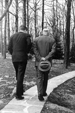 JFK & Eisenhower at Camp David, 1961