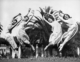 Four Leaping Grecian Dancers