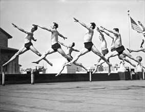 Dancers Practice On A Rooftop.