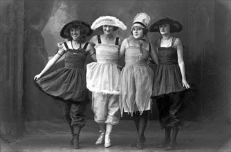 Four Women On Vaudeville Stage